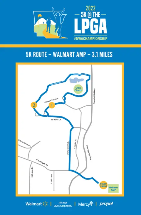 map of 5k race route